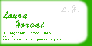 laura horvai business card